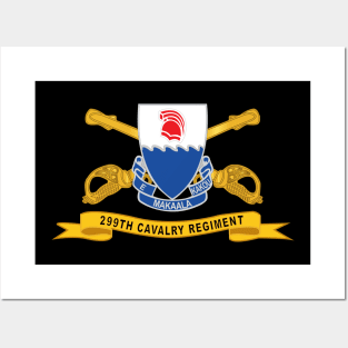 299th Cavalry Regiment w Br - Ribbon X 300 Posters and Art